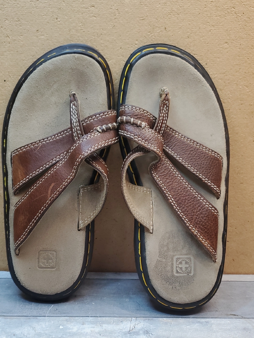Doc Marten Unisex Brown Leather Strap Sandals Size W 5/M 4